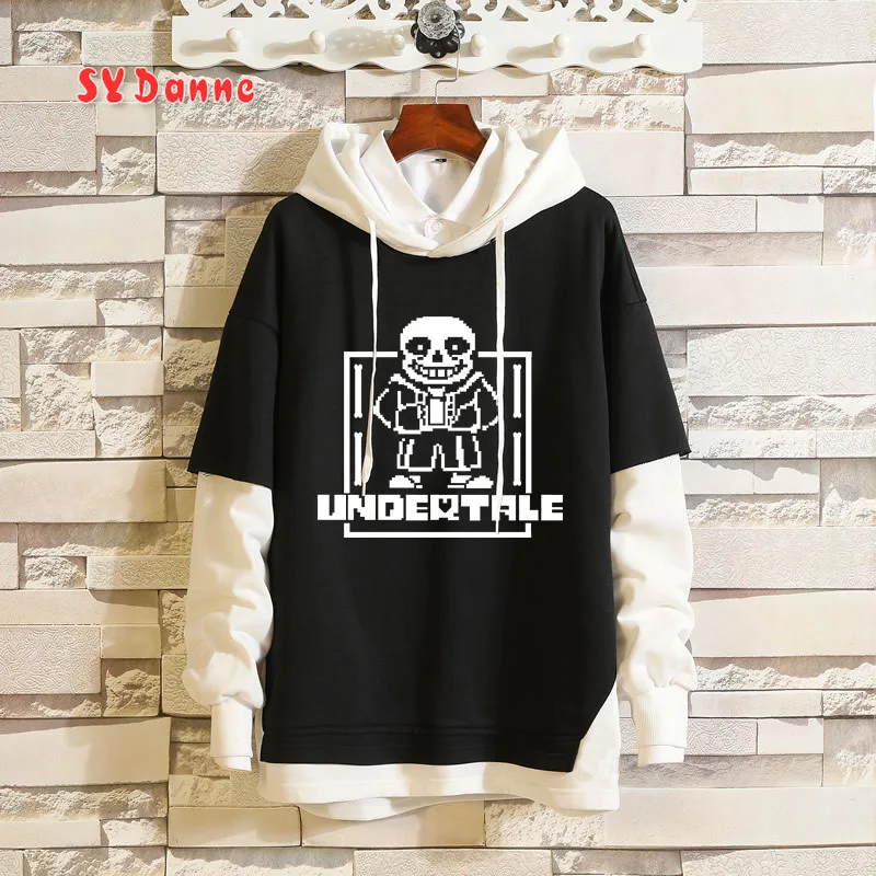 

Anime Undertale Sans Hooded Sweatshirts Cosplay Costume Hoodies 3D Classic Men Women Hoodie Clothing Fake Hip Hop Two Piece