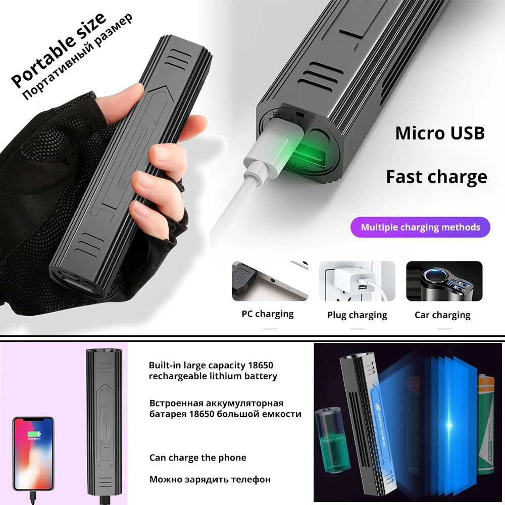 УФ-вспышка с черсветильник Том 5 режимов 365 нм |