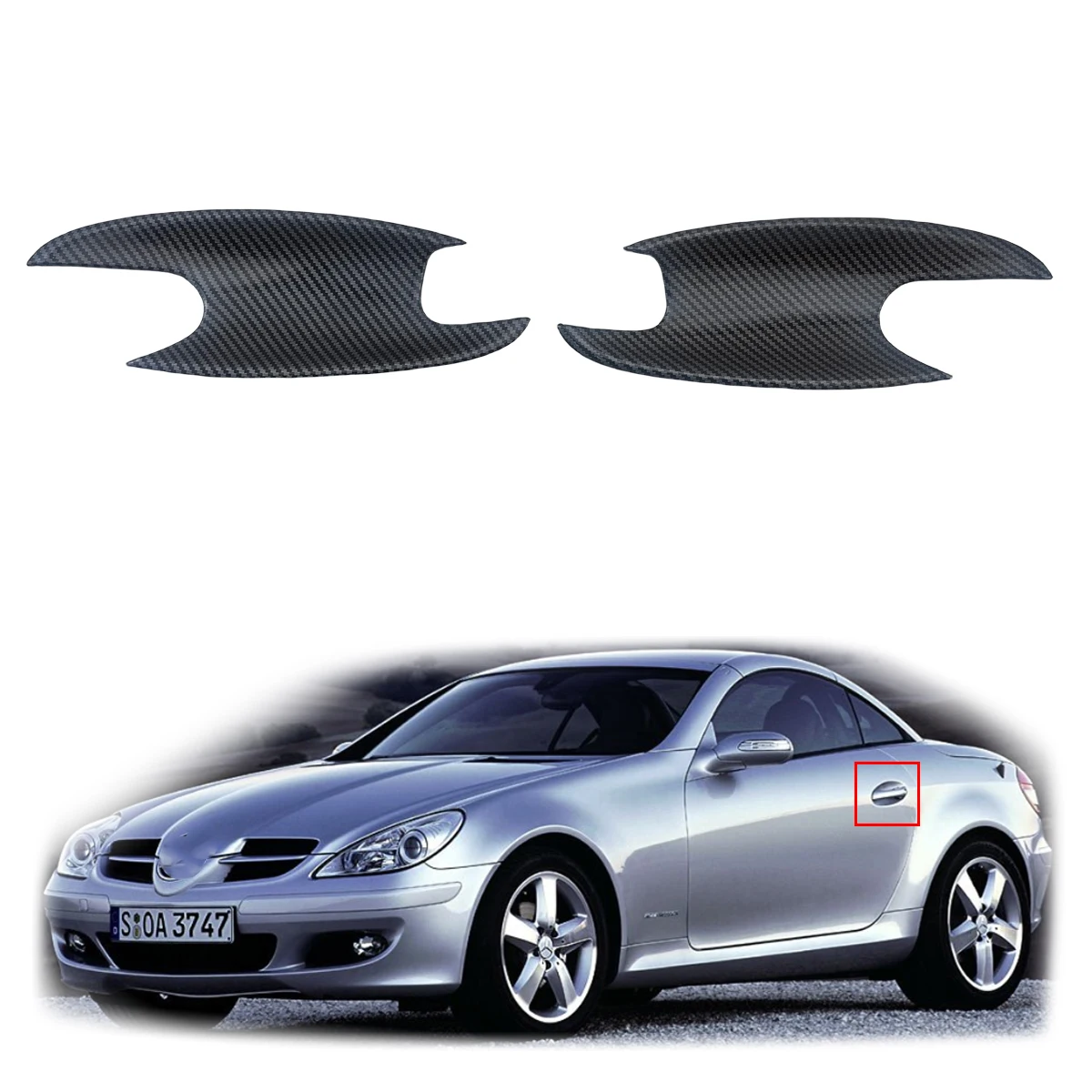 Автомобильный аксессуар карбоновая Крышка для дверной ручки накладка на чашу