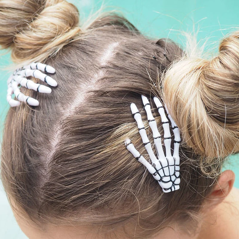 1 шт. Harajuku череп скелет ручная прическа с когтями крови заколки для волос