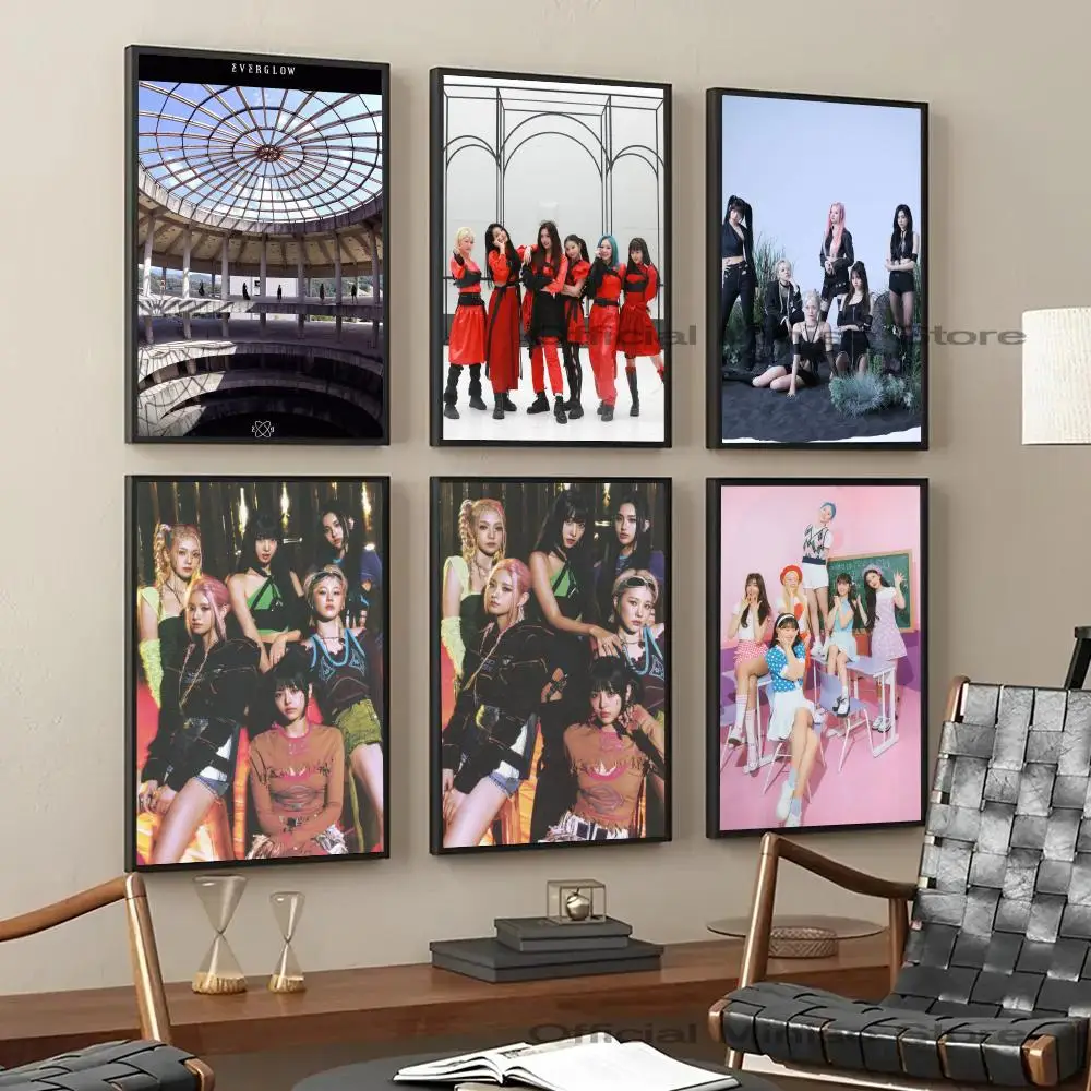 Everglow Kpop Girl Group постер наклейка современный стиль художественный настенный декор