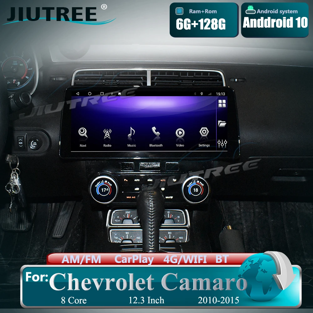 

Автомобильный радиоприемник 128 ГБ для Chevrolet Camaro 2010 2011 2012 2013 2014 2015, DVD-плеер с GPS-навигацией, головное устройство, 2 Din, автомобильный стереоприемник