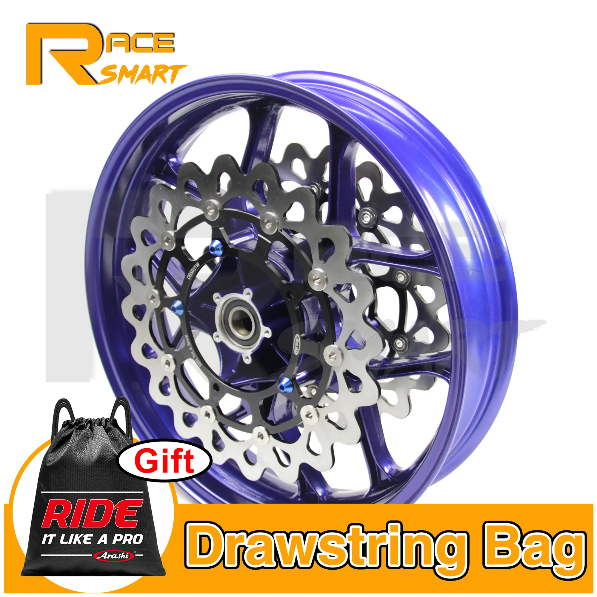 

Передний обод и тормозной диск для мотоциклов YAMAHA YZF R1 2015-2017 CNC, плавающие тормозные диски YZFR1 YZF-R1 2016, синий, 1 комплект