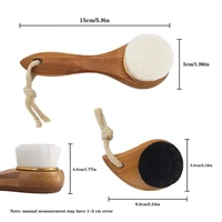 1pc face cleansing brush wooden handle professional fiber exfoliating face cleansing brush for deep pore cleansing face