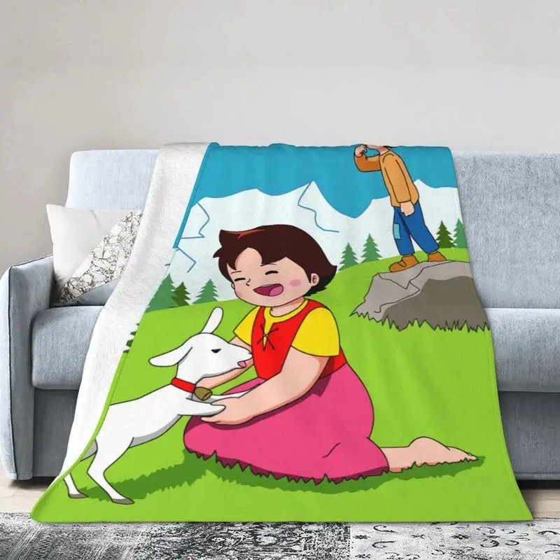 

Одеяло Heidi для девочки из Альп, теплое флисовое фланелевое одеяло с мультипликационным рисунком для спальни, автомобильного кресла, весна-о...