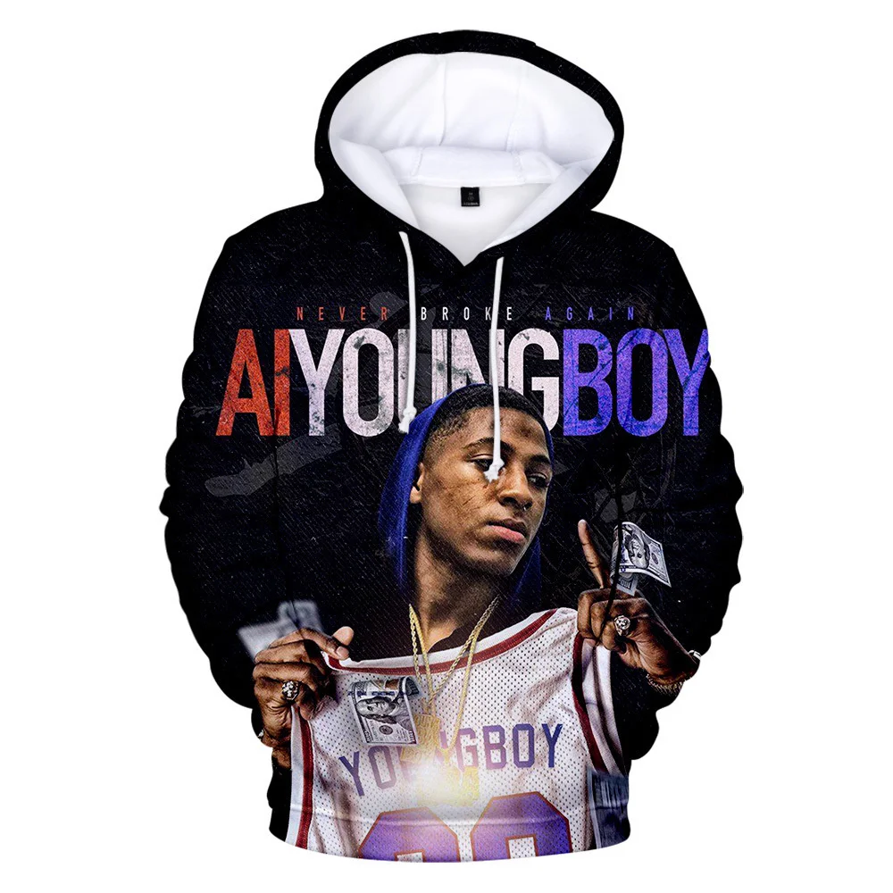 

Hoodies Rapper YoungBoy Never Broke Again 3D Hoodie Men/Women Streetwear Fashion Autumn/Winter Warm Sweatshirts Tops