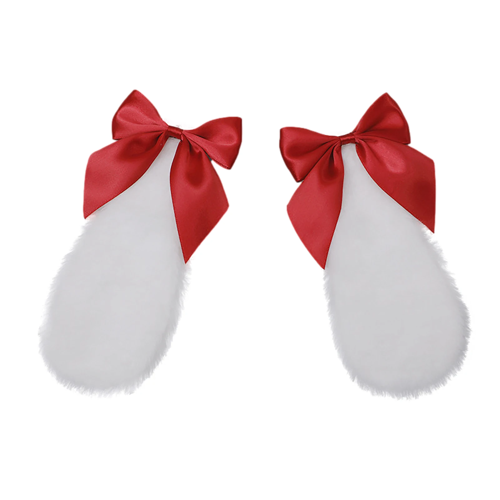 

Anime Kawaii Bunny Ears Detachable Plush Hairband Sweet Bow Maid Girls Bunny Plush Lop Ears Hair Clip Headpiece