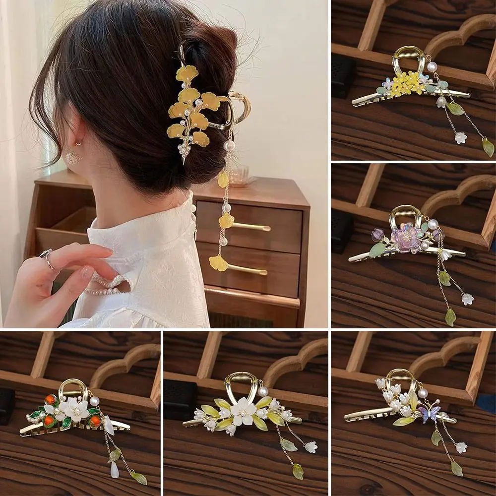 

Заколка для волос с жемчугом и кисточкой в стиле ханьфу