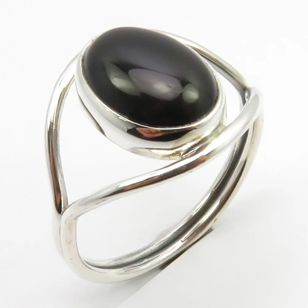 

Semi-precious Stone Black Ring Size 11.75