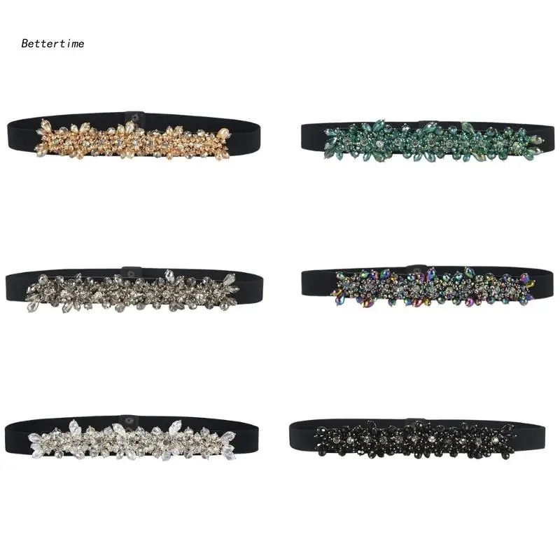 

B36D Elastic Corset Belt Crystal Belts For Women For Evening Dresses Belt