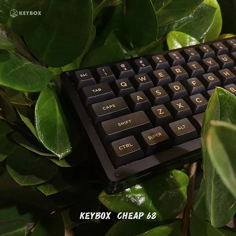 

Keybox Stacked Acrylic Cheap68 R2 Gasket Black Matte Mechanical Keyboard Kit MW65 Keyboard Kit