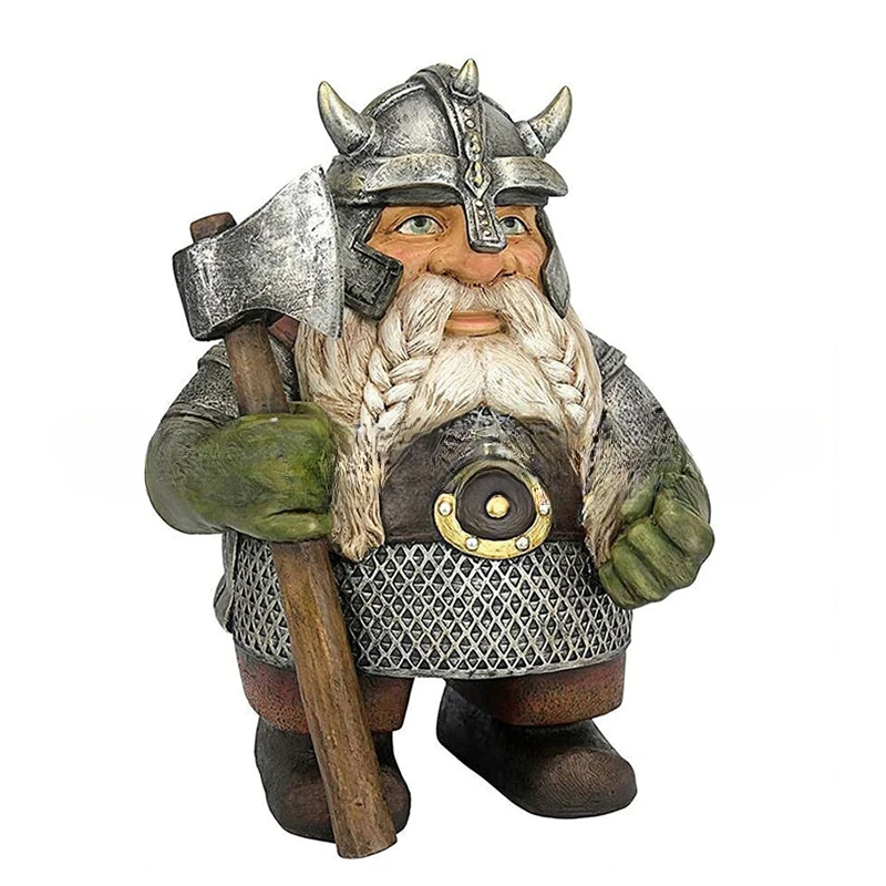 Скандинавский Викинг Victor норвежская карликовая статуя украшение для сада
