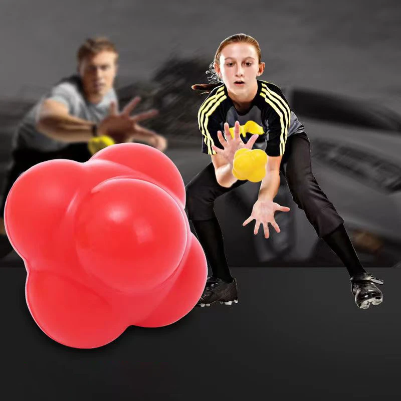 

1PCS 6.8/5.5cm Hexagonal Reaction Ball Silicone Agility Coordination Reflex Exercise Sports Fitness Training Ball