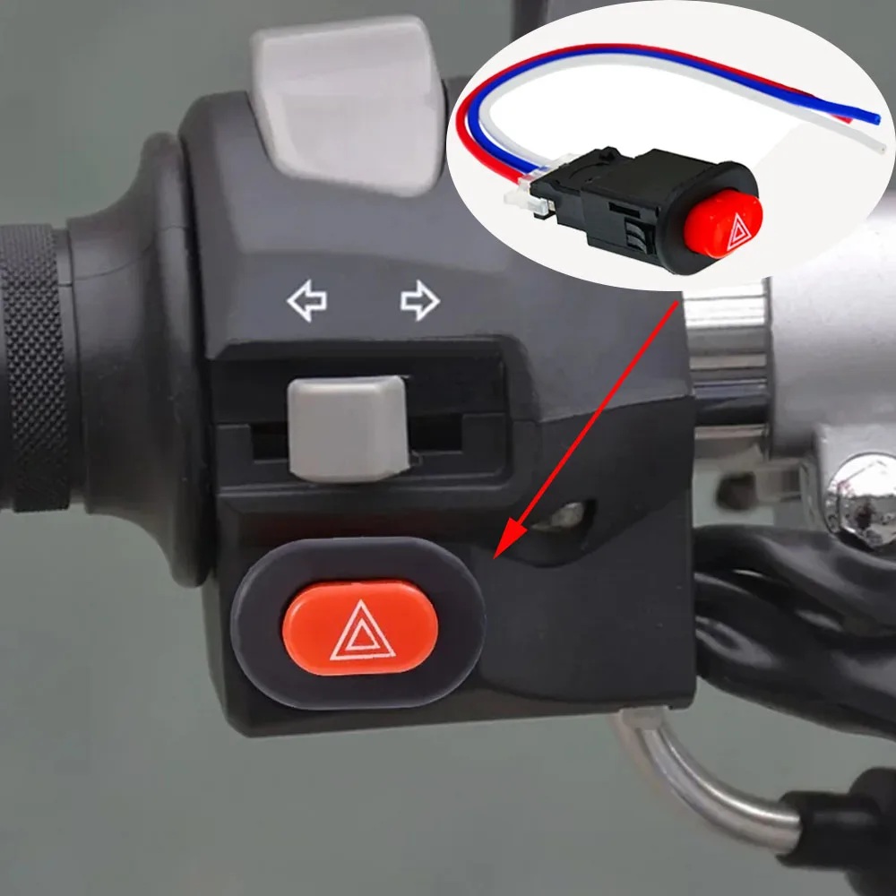 

Двойная Вспышка, Переключатель Мотоцикла, Кнопка Аварийного Освещения, Предупреждающая Вспышка, Лампа Для Скутера, Электромобиля