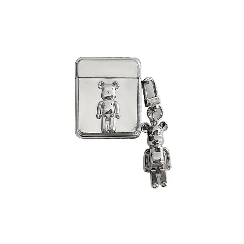 

Fashion Electroplated Embossment Bear Apple AirPods 2 Case Cover AirPods Pro Case IPhone Earphone Accessories Air Pod Case