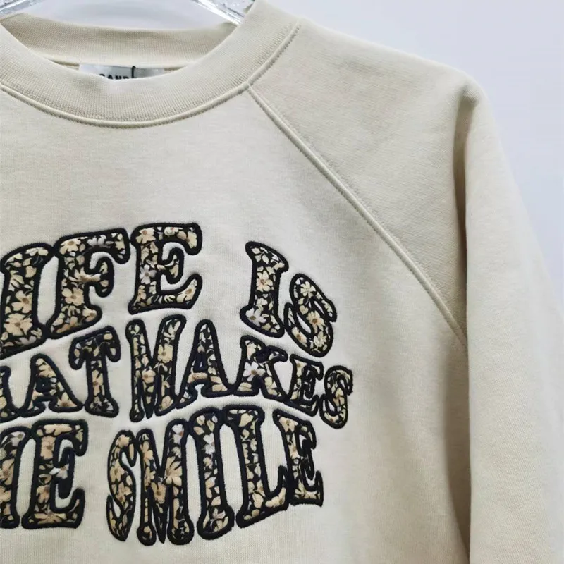 

New Arrival Sandr Sweatshirts Embroidery Letters Loose Sandr Clothing Women Streetwear Women Autumn Winter Cashmere Pullovers