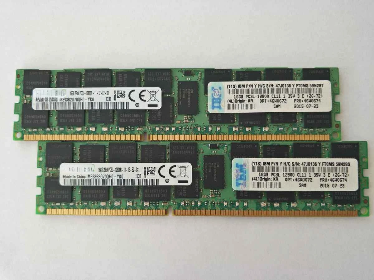 

Серверная память X3550 X3650 M3 M4 DDR3 16 ГБ 1600 ECC REG