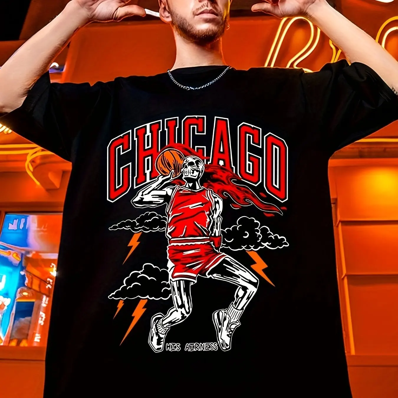 Футболка мужская с 3D принтом тенниска на тему баскетбола коротким рукавом