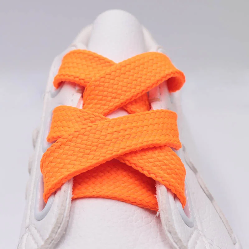 10Pairs 18MM Extro Wide Width Double Layer laces 10 Designs Solid Color Flat Shoes Strings Queen Force Shoelaces Cord