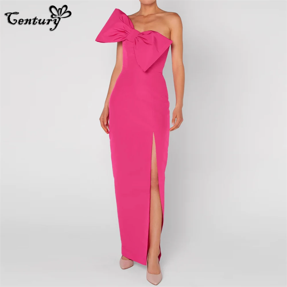 

Rushsia Prom Dress 2023 Big Bow Strapless High Slit Formal Evening Party Gowns for Black Girls Robe De Soiree Vestido Largo