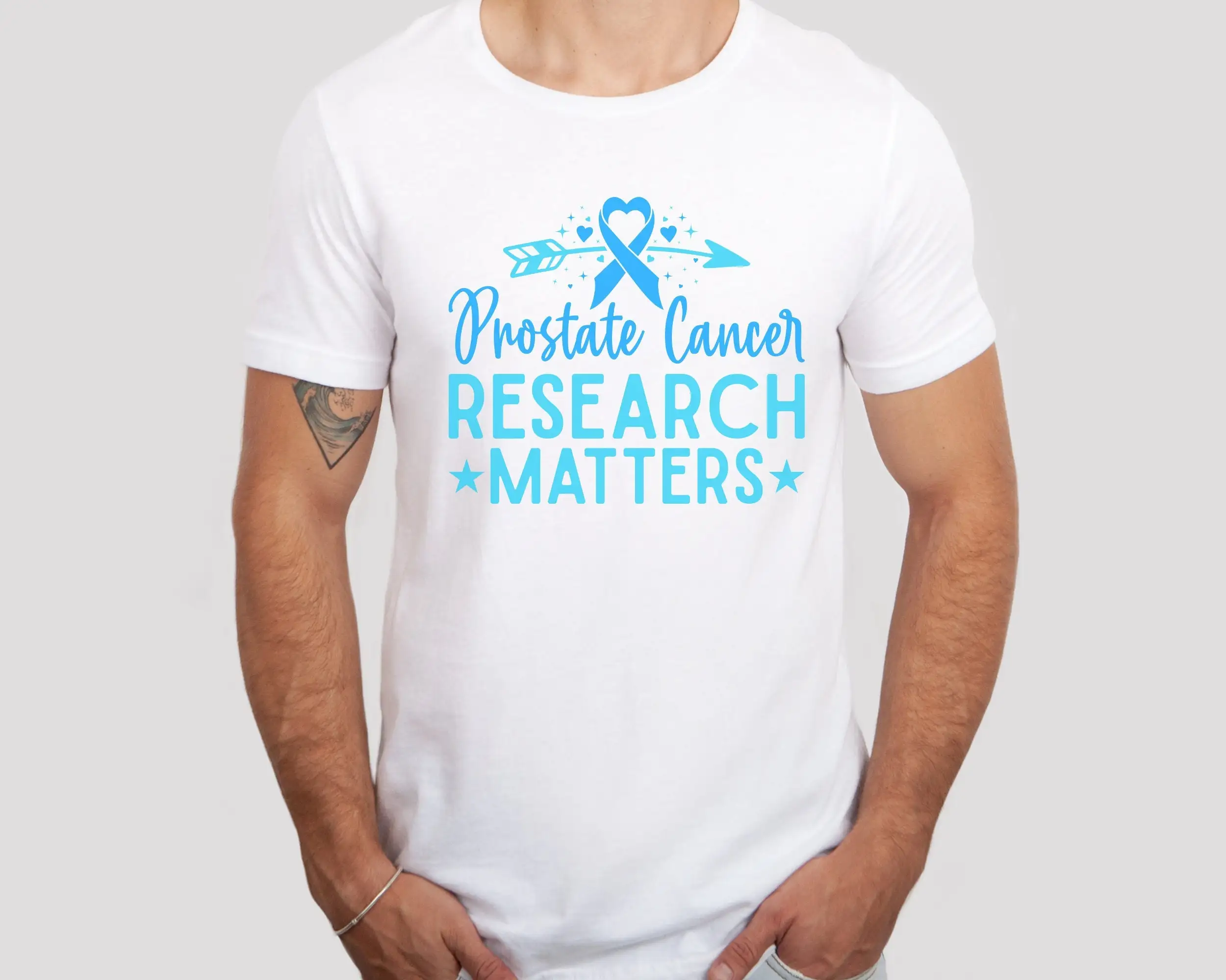 Медицинская футболка с изображением рака простаты