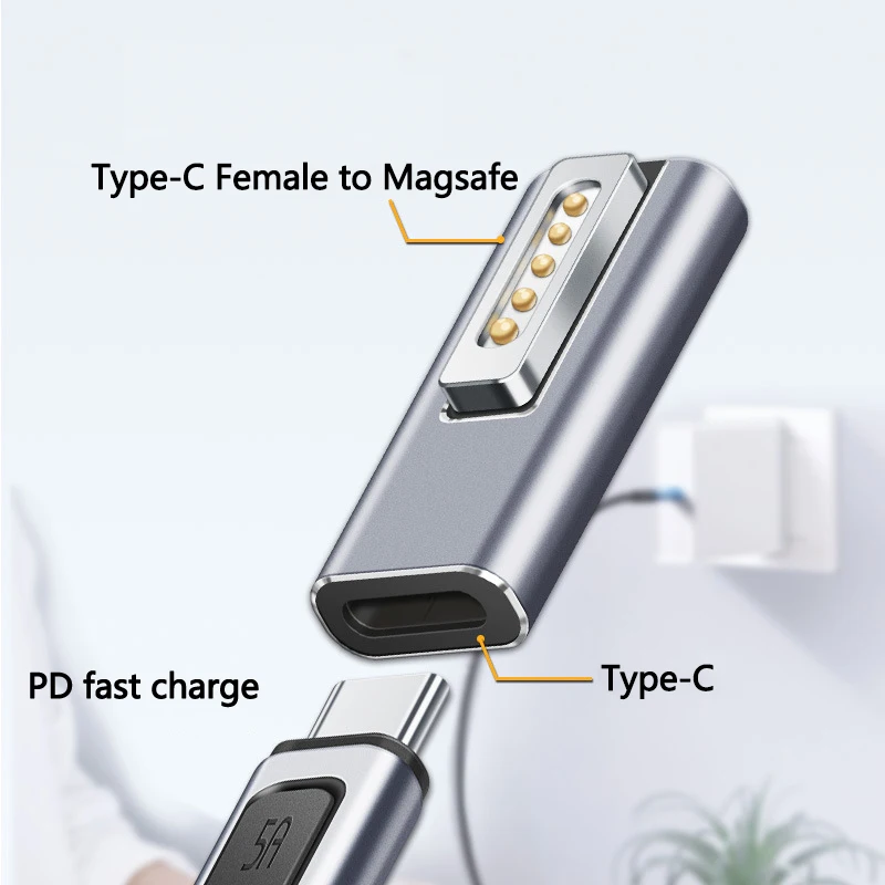Адаптер для MacBook Magsafe 1 2 Type C магнитный кабель Pro Air USB переходник с быстрой зарядкой
