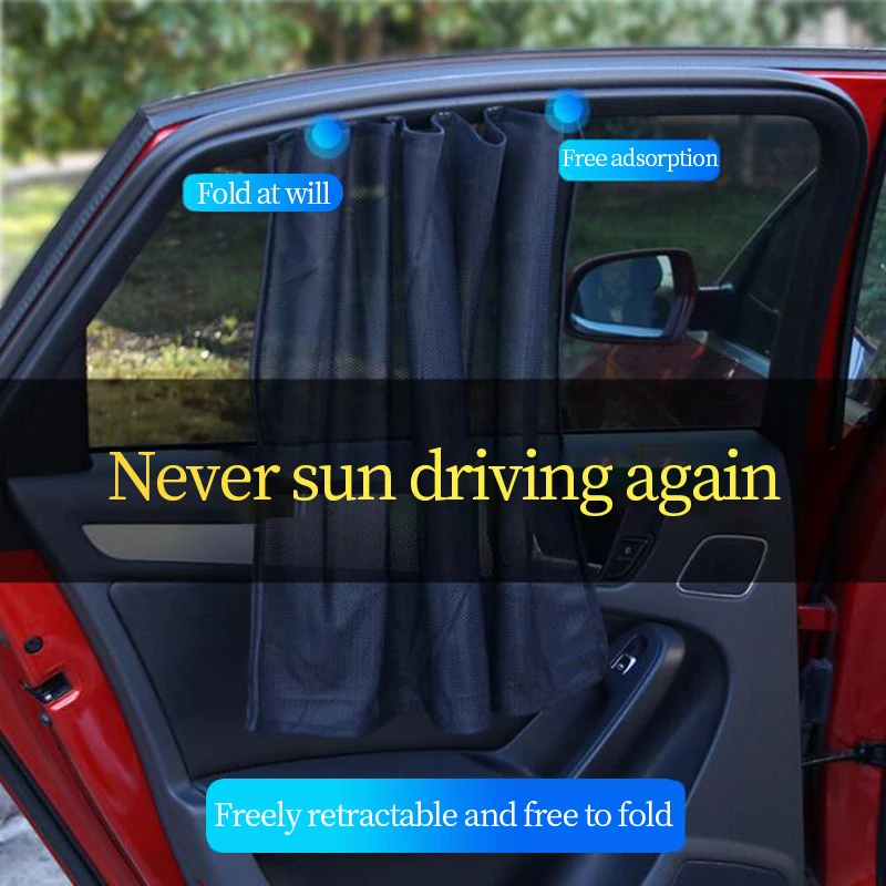 

2 Pcs Sunshade Cover UV Protect Car Window Sunshade Side Window Mesh Sun Visor Summer Protection Window Film