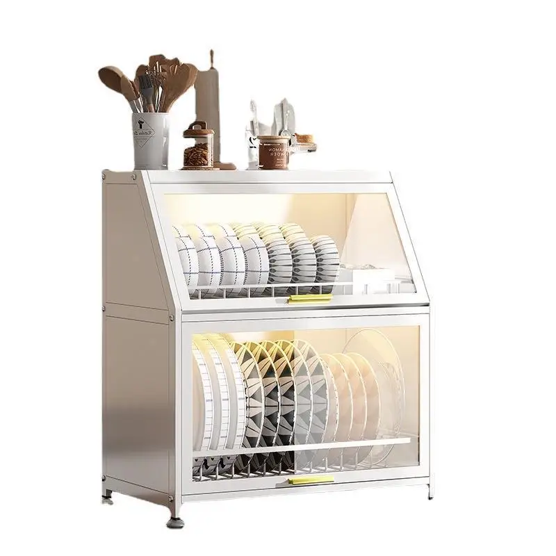 

Multi-Layer Dish Storage Cabinet with Dust-proof Design, Countertop, Kitchen