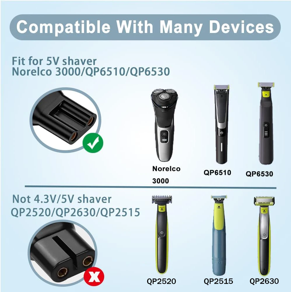 Фото YUKU 5 В Type-C адаптер для бритвы, зарядный преобразователь для Philips One Blade QP6510 QP6520 QP6530 Series 3000, электрический триммер для бороды №3