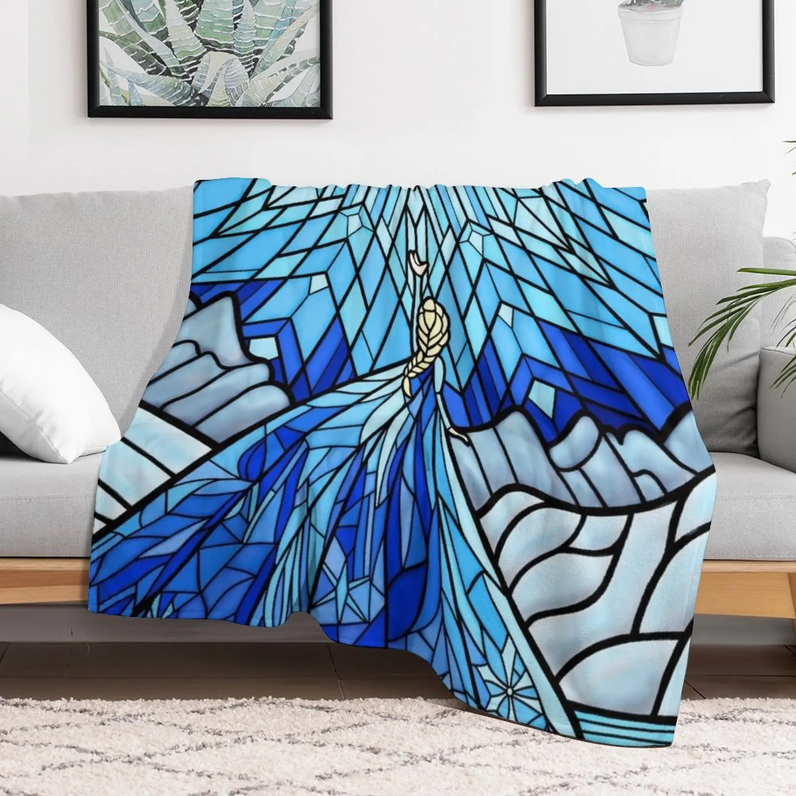 Замороженные фрактали в одеяле с витражами