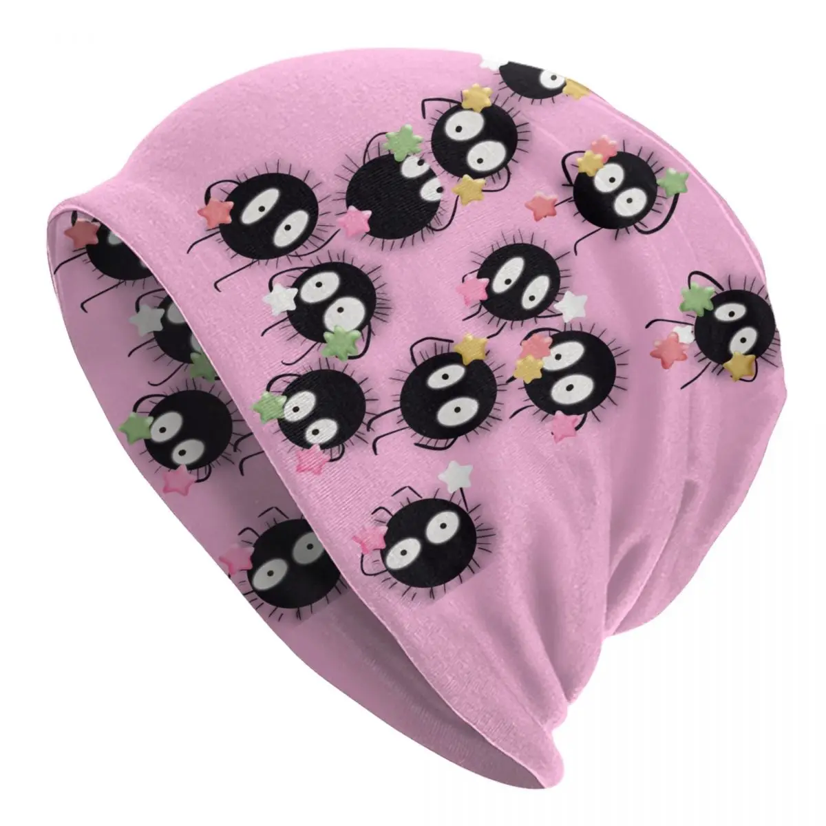 

Happy Soot Sprites Candy Skullies Beanies Caps Unisex Winter Knitted Hat Hip Hop Adult Totoro Ghibli Bonnet Hats Outdoor Ski Cap