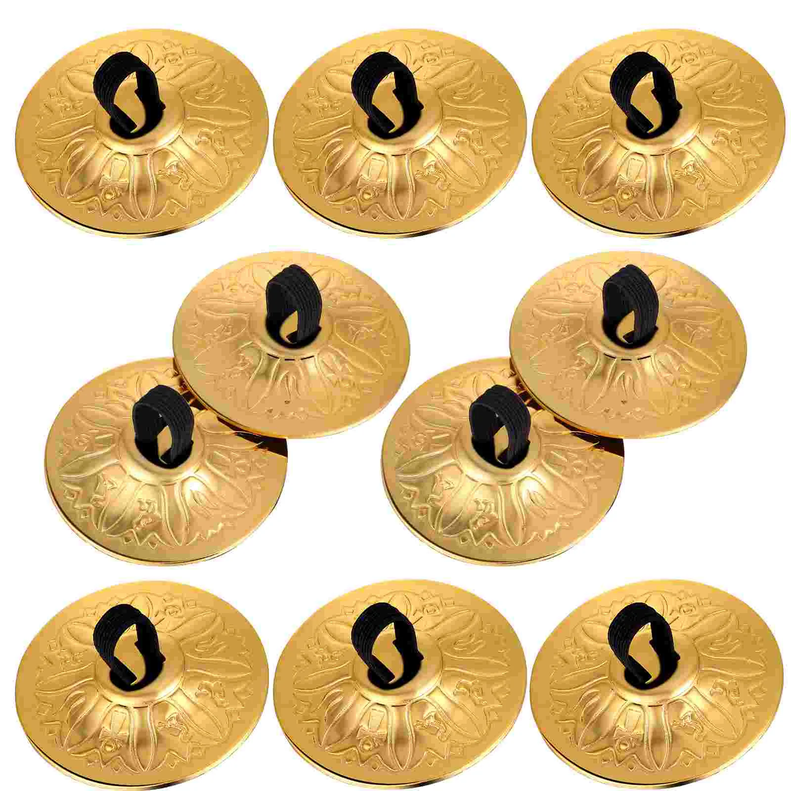 10 Pcs Mini Finger Cymbal Child Cymbals for Kids Adutl Brass Tiys Zills Dance
