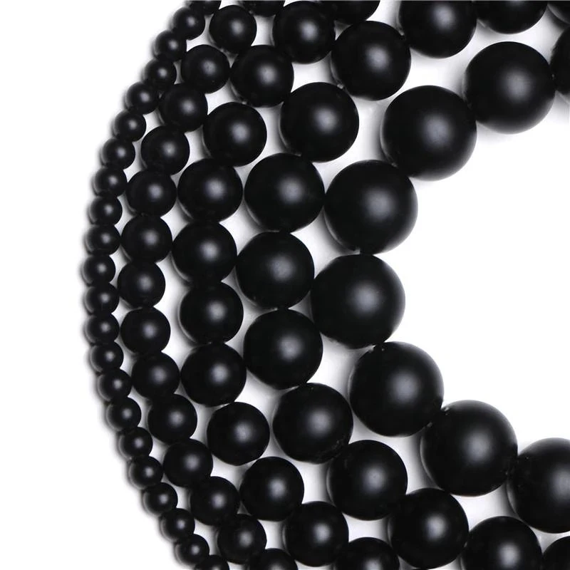 5А матовые натуральные черные Агаты для изготовления ювелирных изделий своими