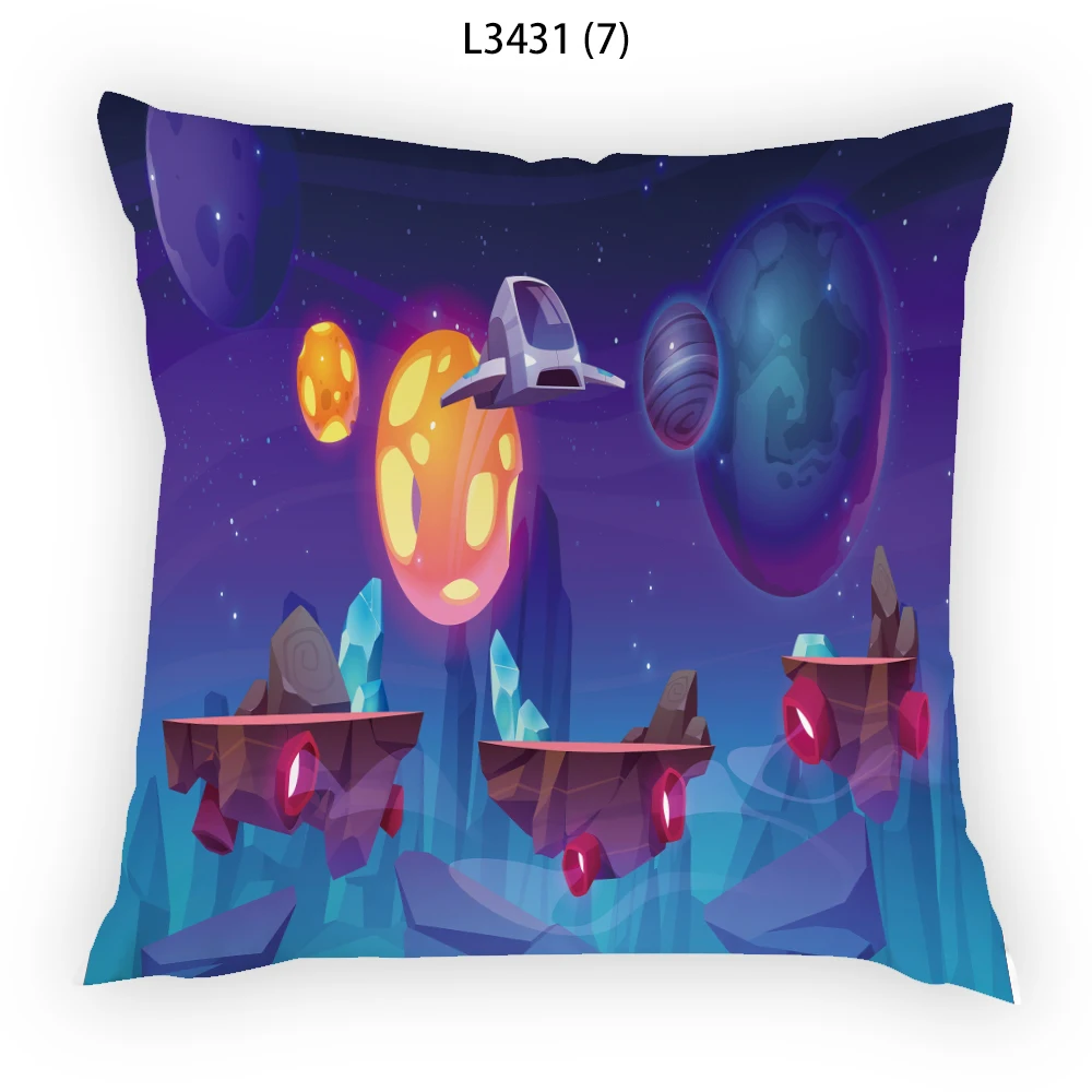

Decorative Pillows Colorful Upholstery Cartoon Sofa Bedroom Nordic Artistic Cushion Cover Creative Home Decor Pillowcases E2241