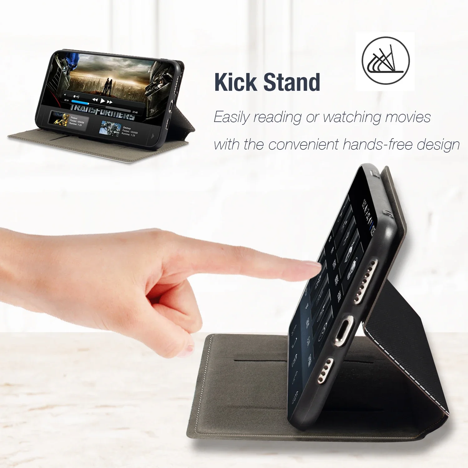 Модный разноцветный кожаный флип-чехол с магнитной застежкой для Unihertz Atom XL