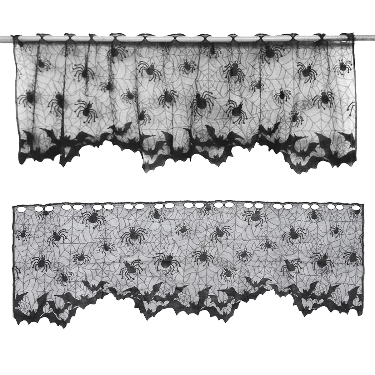 

Занавеска на окно, кружевная занавеска, паутина для камина, черная декоративная ткань, дверь, кухонная паутина, летучая мышь, паутина, паутин...