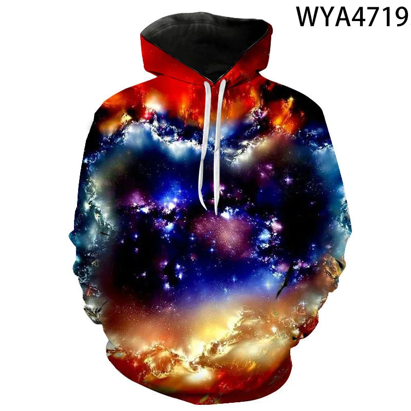 

3D Hoodies Galaxy Colorful Clouds Sweatshirt Men Women Children Cloud Cool Print Starry Sky Coat Boy Girl Kids Pullover Clothing