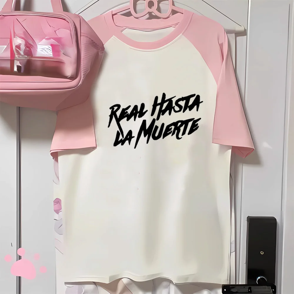 Anuel Aa t-shirt female 2000s harajuku Classic Punk korean clothes Digital Comfortable Vintage Colorful