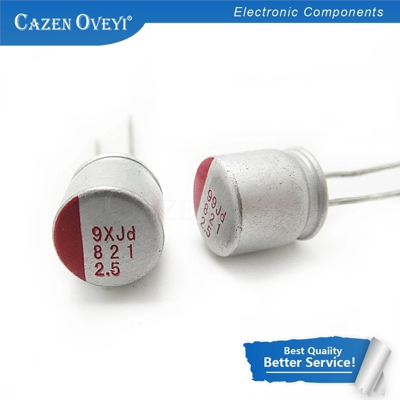 10 шт./лот 820uf2.5V новый оригинальный 820uf 2 5 V твердотельный конденсатор материнская