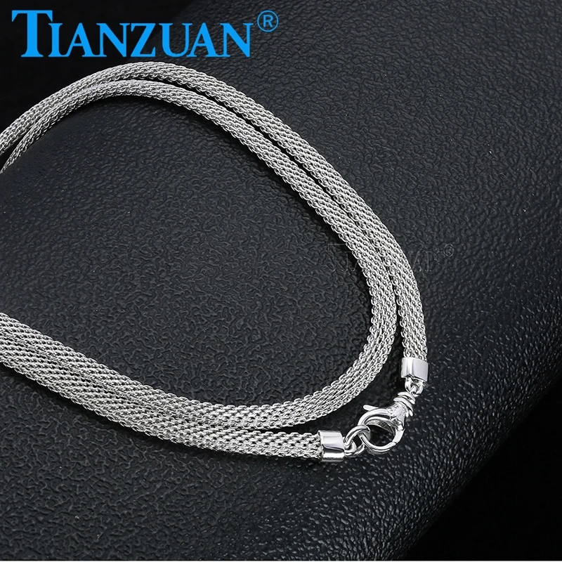 

925 Sterling Silver 4MM Curb Cuban Chain Men's Bracelet Necklace for Man Women Fashion Jewelry Necklace Party Gifts