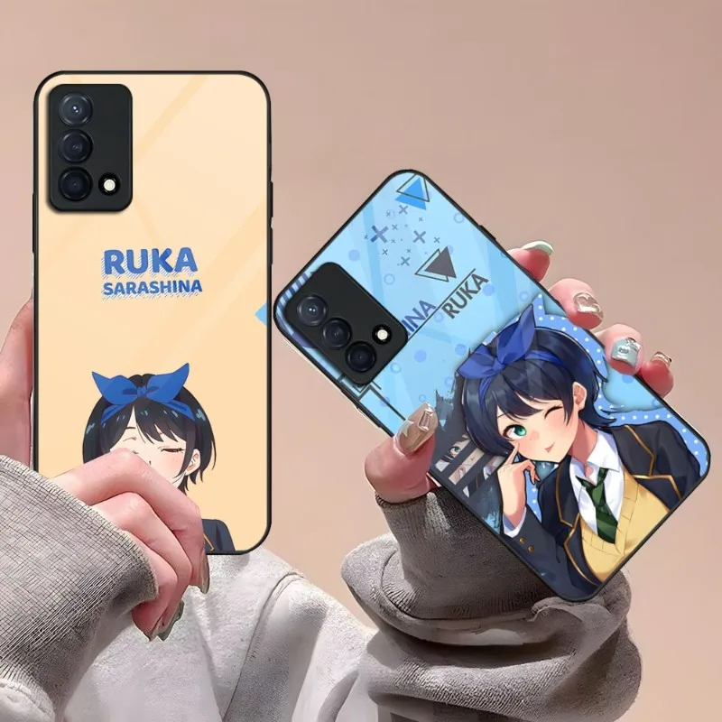 Ruka Sarashina Kanojo Okarishimasu чехол для телефона для Oppo Find X3 X5 Pro Reno 6 7 A55 A57 A54 A93s A95 A15 A92s стеклянная задняя крышка
