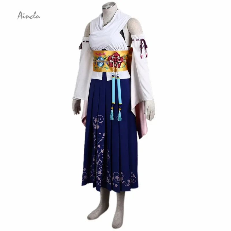 Ainclu бесплатная доставка новое качество Final Fantasy Yuna брендовые костюмы для косплея