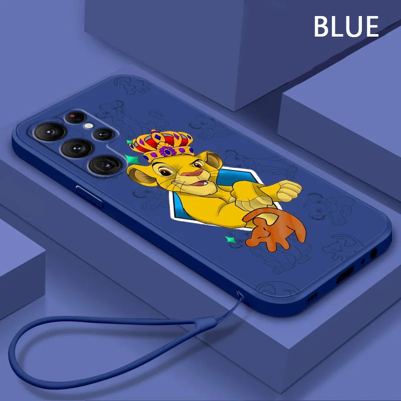 

NEW Disney The Lion King Phone Case For Samsung Galaxy S10 S10e S20 S21 S22 Plus Lite Ultra FE 4G 5G Liquid Rope Cover