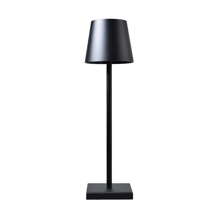 

Modern Nordic LED Touch Control Bar Table Lamp Restaurant Dinner Light Cordless Hotel Rechargeable Wireless Metal Iron Desk Lamp