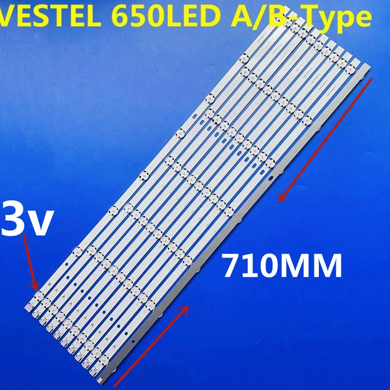 

11 шт. Светодиодная лента 7/8 лампа для Vester 650LED VES650QNTA-2D-U12 2W-U32 VES650QNTC VES650QNTA 65U5863DB 65VL5A63DB T650QVN06.0