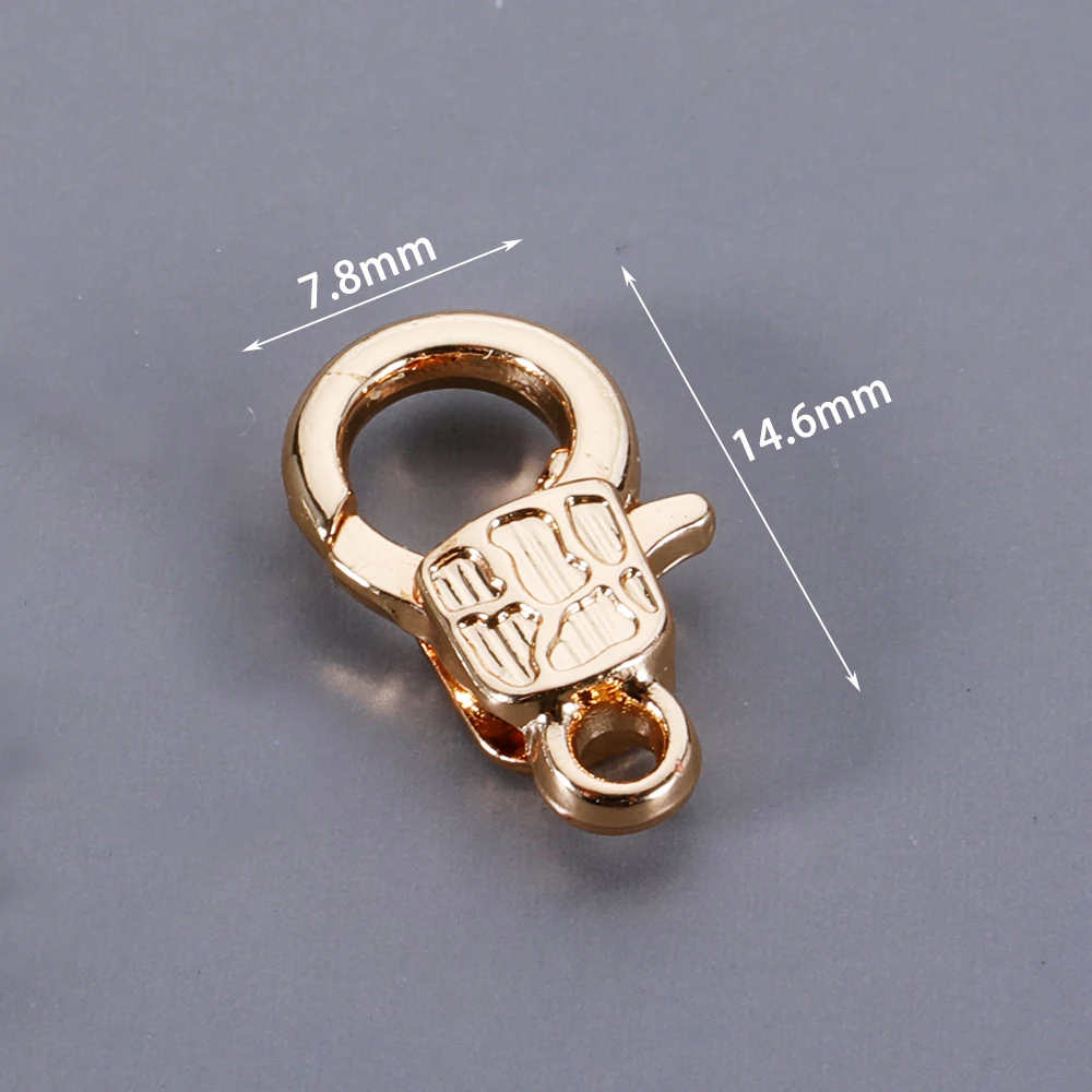 10pcs/lot Zinc Alloy Gold Sliver Plated Lobster Clasp Hooks for Necklace&Bracelet Chain DIY Fashion Jewelry Findings Making