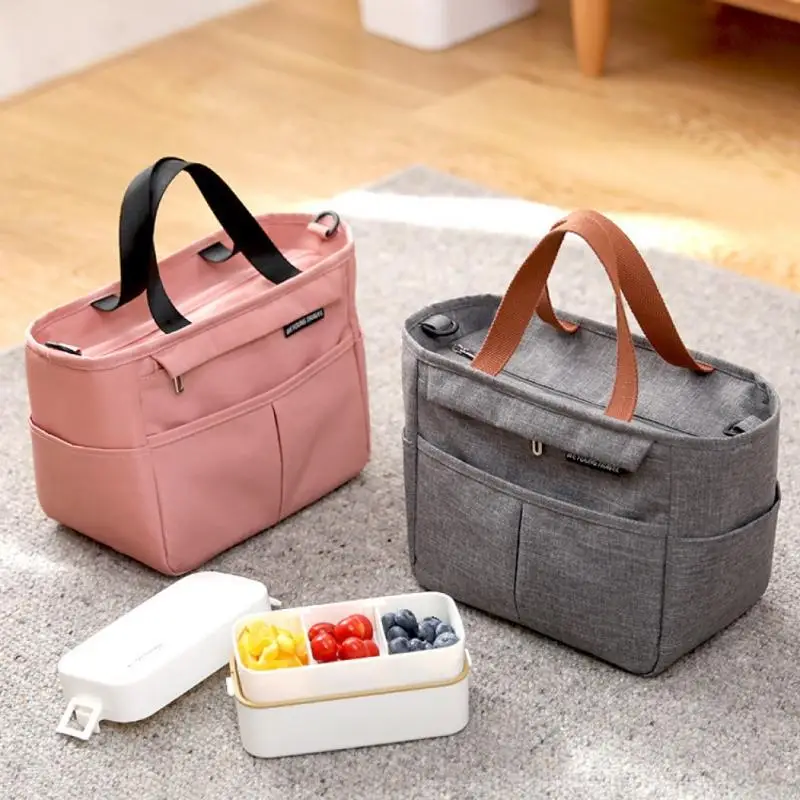

Durable Lunch Bag Thickened Oxford Cloth Outdoor Portable Waterproof Pack Large Capacity Insulated Food Storage Bags
