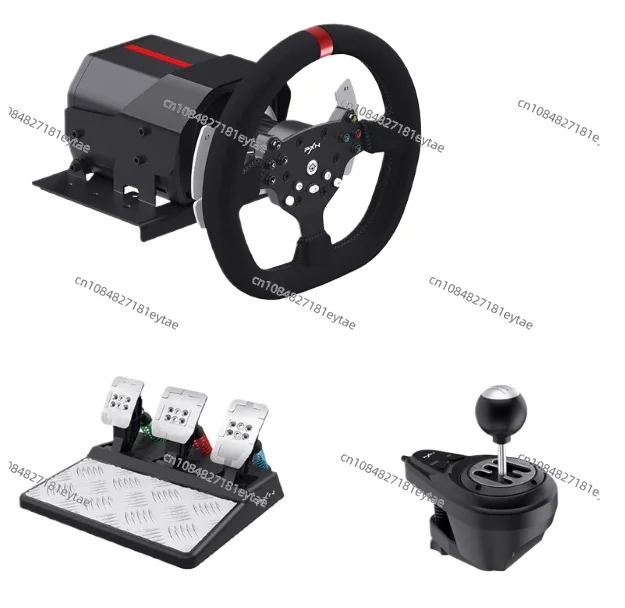 PXN-V10 Force Feedback Racing Game Aiming Wheel 900 Degree Compatible with PC Computer