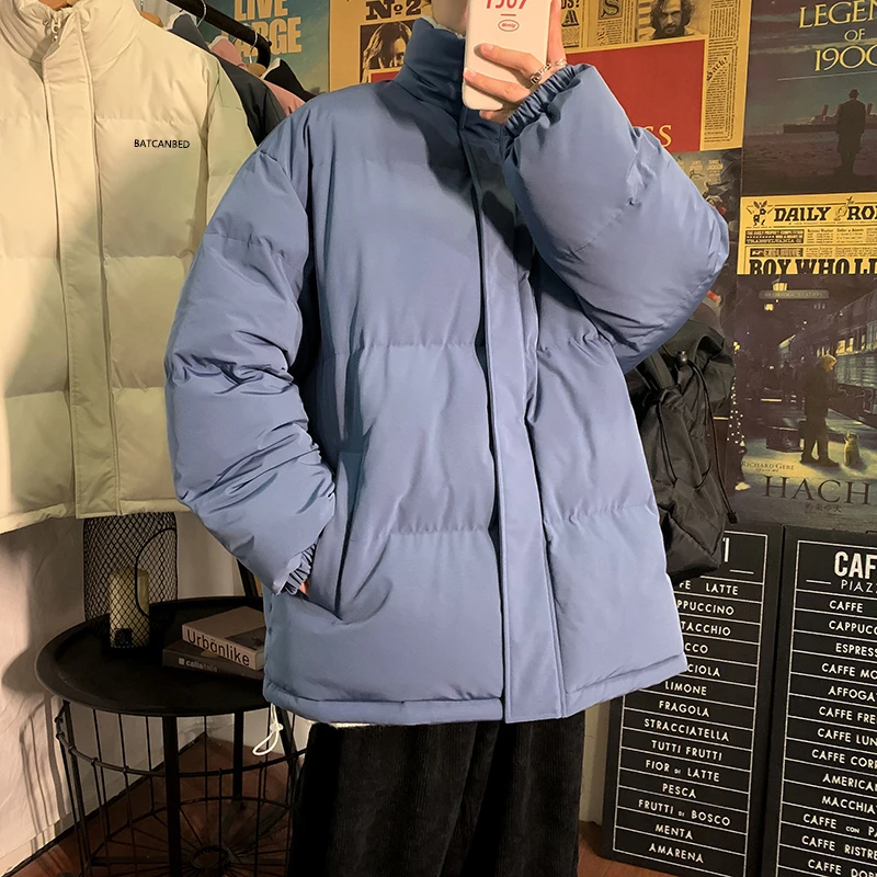 Флисовое утепленное мужское зимнее пальто Hybskr с надписью и графическим рисунком