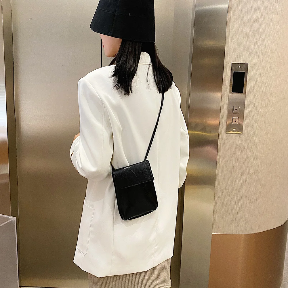 

Молодежная женская сумка, Женская Ретро сумка через плечо из искусственной кожи, однотонная маленькая сумочка для денег, сумка-мессенджер